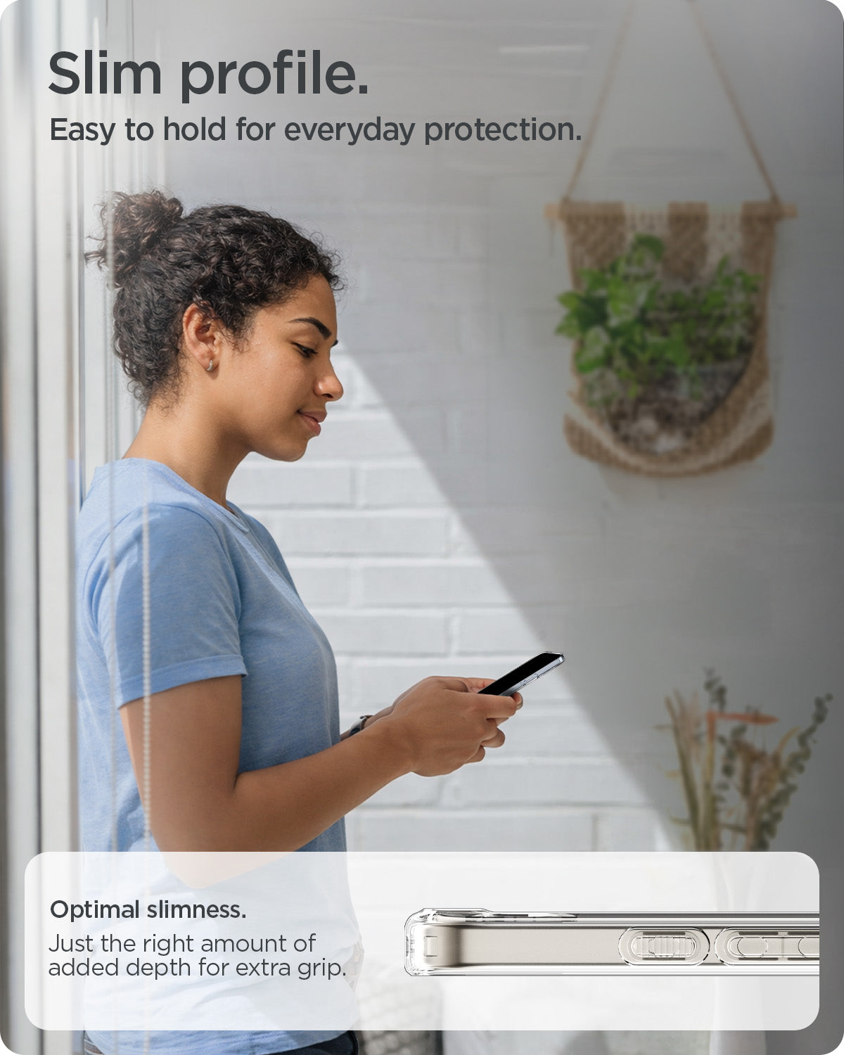 ACS11279 - Pixel 10a Ultra Hybrid in Crystal Clear showing slim profile. easy to hold for everyday protection