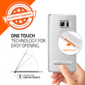 000EM20634 - U100 Universal Kickstand (Metal) in silver showing the One Touch Technology for easy opening. Touch to lift. Spring for semi-automatic