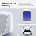 AMP06397 - PlayStation 5 Controller Mount | VG300 in White showing the safe and secure mounting. Silicone-lined pads grip on for secure and neat storage. Easy on, easy off