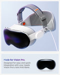 AFA07255 - Apple Vision Pro Head Strap in Charcoal Gray showing the Made for Vision Pro. Designed for easy and quick integration with your Apple Vision Pro's Solo Knit Band 