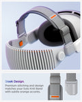 AFA07255 - Apple Vision Pro Head Strap in Charcoal Gray showing the Sleek Design. Premium stitching and design matches your Solo Knit Ban with subtle orange accents