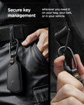 ACS10426 - Volkswagen Key Fob Cover | VK100 in Matte Black showing the secure key management. Attached it on your bag, your belt, or in your vehicle