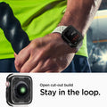 062CS24477 - Apple Watch Series (44mm) Case Tough Armor in black showing back, open cut out build stay in the loop.