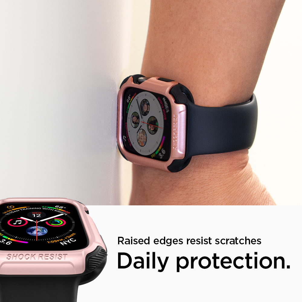 062CS24479 - Apple Watch Series (44mm) Case Tough Armor in rose gold raised edges and resist scratches. Daily protection.