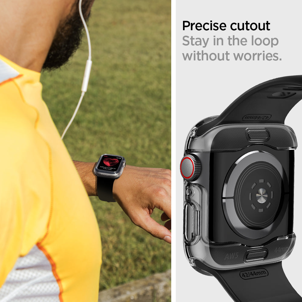 ACS00428 - Apple Watch Series (44mm) Case Ultra Hybrid in crystal clear stay in the loop without worries. Precise cutout.