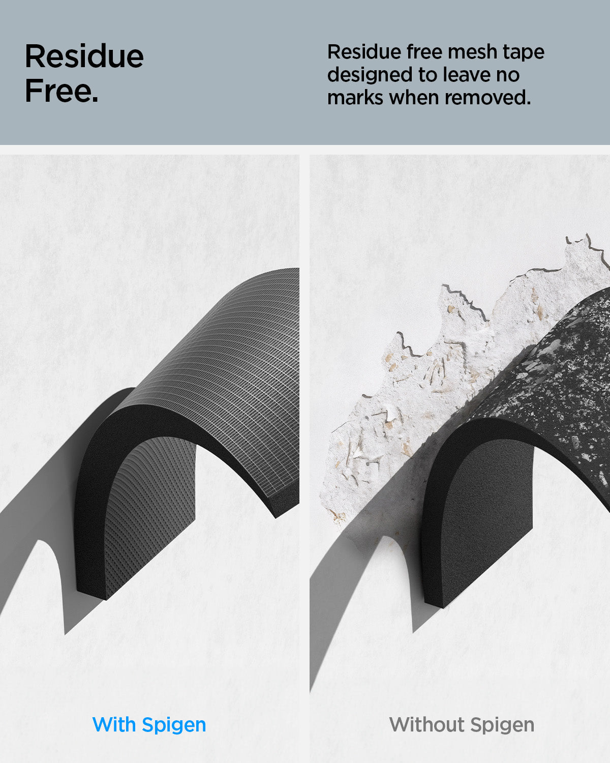 ACP10400 - Garage Wall Protector | WP100 showing the residue free mesh tape designed to leave no marks when removed