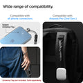 AFA03431 - Universal Wrist Strap in black showing the wide range of compatibility, compatible with all phones connectors, spigen universal tag, compatible with Airpods Pro (2nd Gen.)