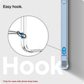AFA05784 - Universal Wrist Strap (2 Pack) in Dark Black showing the easy hook. (Only cases with strap holes)