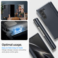 ACS08287 - Galaxy Z Fold 6 Case Tough Armor Pro P in Metal Slate showing the optimal usage. Easy to fold. Easy to hold. Hinge design closes smoothly and gives extra grip