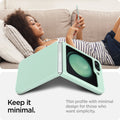 ACS06871 - Galaxy Z Flip 5 Case Air Skin in apple mint showing the long-lasting clarity that preserves the originality with quality