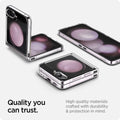 ACS06230 - Galaxy Z Flip 5 Case AirSkin in crystal clear showing the quality you can trust. High quality materials crafted with durability & protection in mind