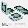 ACS06233 - Galaxy Z Flip 5 Case AirSkin in mute blue showing the quality you can trust. High quality materials crafted with durability & protection in mind