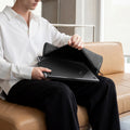 AMP11118 - Slim Fold Laptop Stand | Non-Adhesive | Black LD201-S9 showing slim and portable feature