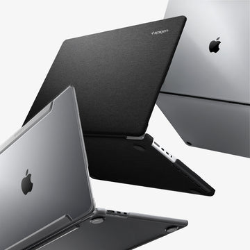 Showing the new MacBook M5 in urban fit and ultra hybrid case