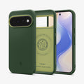 ACS11456 - Pixel 11 Pro XL Nano Pop (Mag Fit) Avo Green front and back angled views show the slim profile, precise fit, and built in magnetic construction.