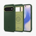 ACS11436 - Pixel 11 Pro  Nano Pop (Mag Fit) Avo Green front and back angled views show the slim profile, precise fit, and built in magnetic construction.