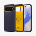 ACS11444 - Pixel 11 Nano Pop (Mag Fit) Blueberry Navy front and back angled views show the slim profile, precise fit, and built in magnetic construction.