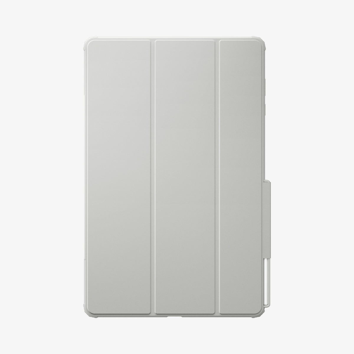 ACS10220 - Galaxy Tab S12 Ultra Ultra Hybrid Pro in Gray showing the front of a closed tablet case with a folding cover and stylus stored along the side.