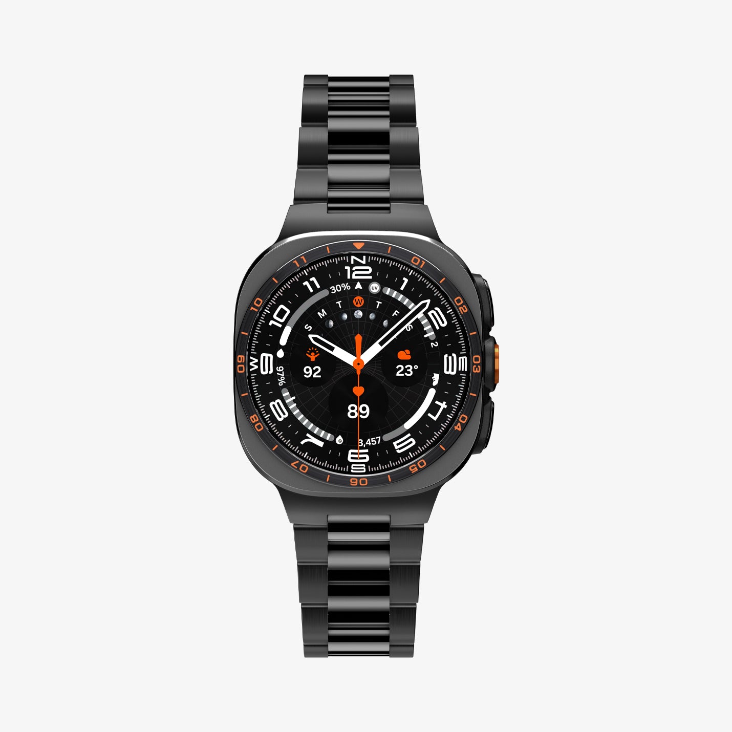 AMP11620 - SWUb Modern Fit 316L Band Black showing the front and partial sides