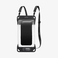 ACS09306 - AquaShield Waterproof Phone Pouch | A602 in Black showing the front with the device inside
