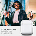 ASD01301 - Apple AirPods 1 / 2 Case Ultra Hybrid in jet white showing the trimmed to fit. Precise fitting for absolute coverage with 0.1 inch thickness 