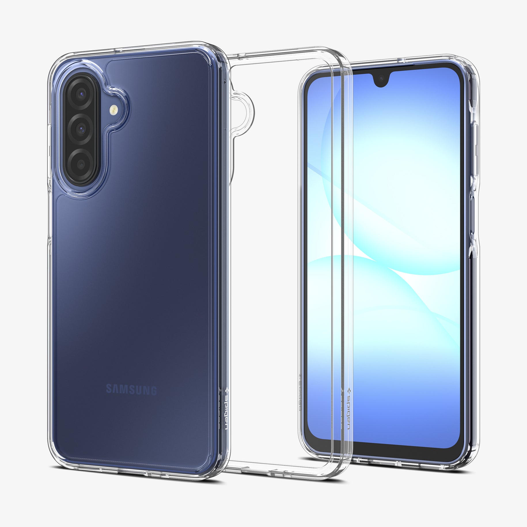ACS10108 - Galaxy A17 5G Case Ultra Hybrid in Crystal Clear showing the back with the phone