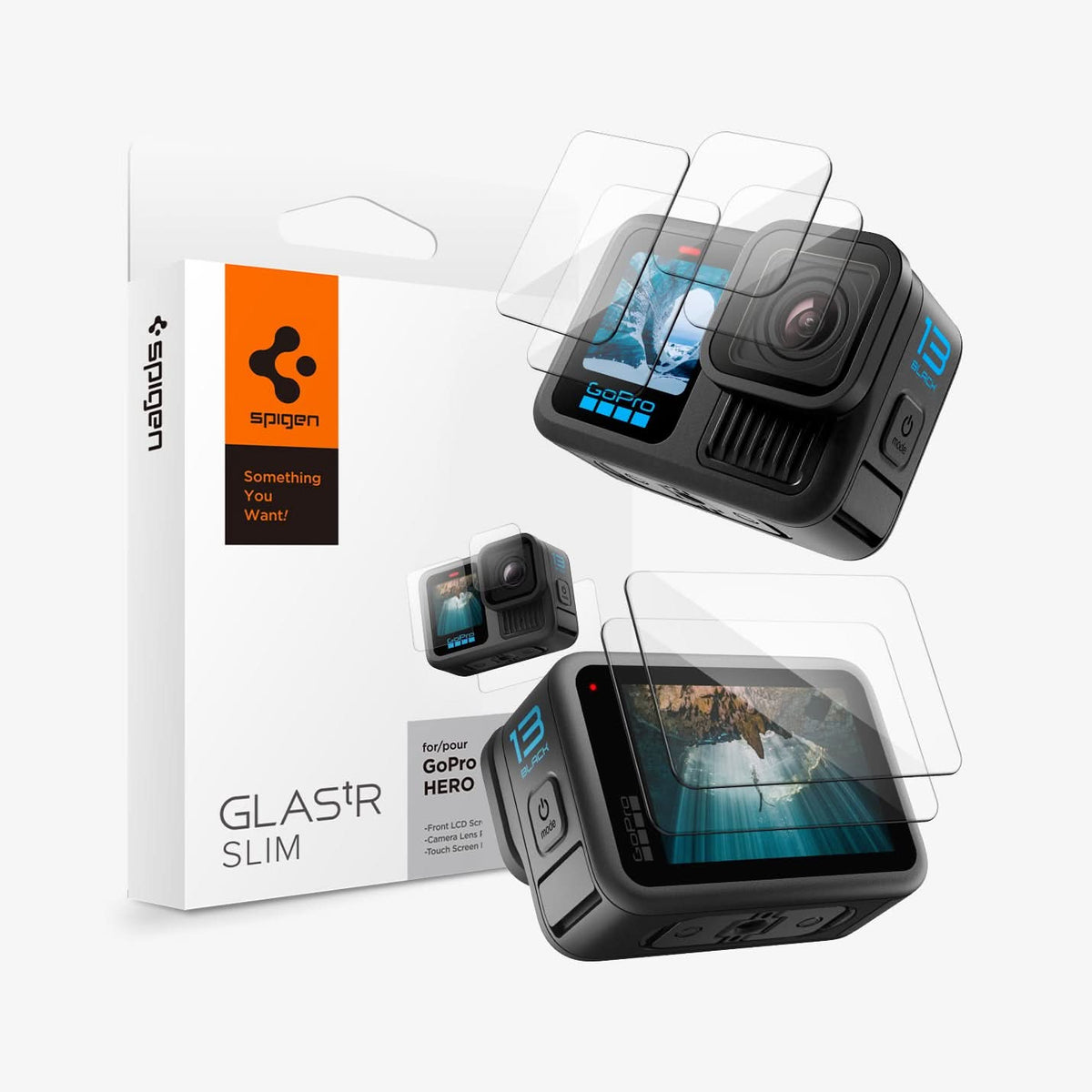 6 Vetri Temperati Per GoPro Hero 13 Black – 9H, Kit Completo Per Schermo, Obiettivo E Frontale, Anti-bolle