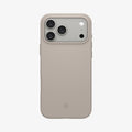 ACS09957 - iPhone 17 Pro Silicone Fit (MagFit) Case in stone showing the back