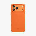 ACS11378 - iPhone 17 Pro Silicone Fit (Mag Fit) in Cosmic Orange showing the back