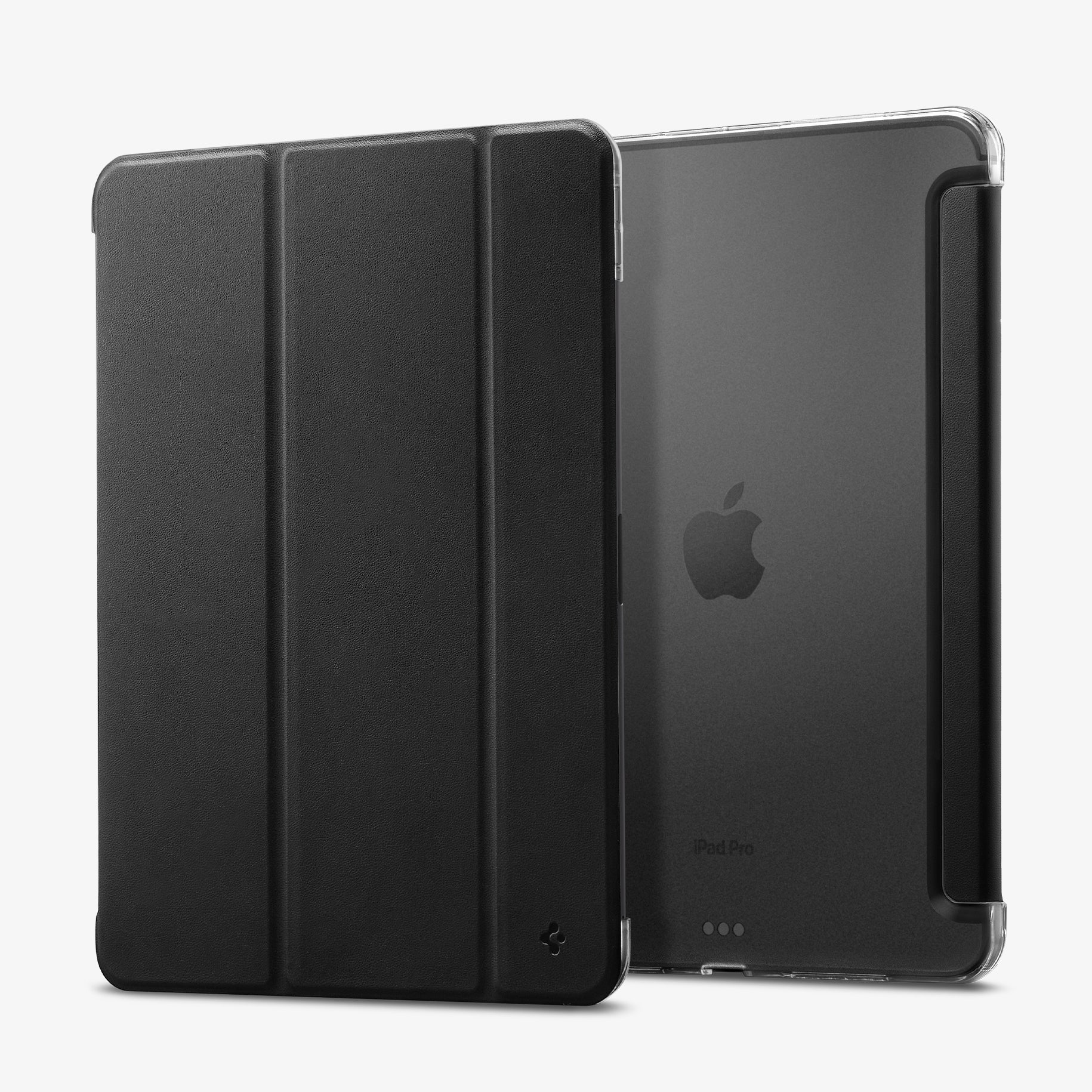 ACS09440 - iPad Pro 11-inch (2024) Case Liquid Air Folio in Black showing the front and back