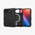 ACS11694 - iPhone Duo Air Fit Pro (Mag Fit) showing the case from front and back with a magnetic ring and full hinge coverage