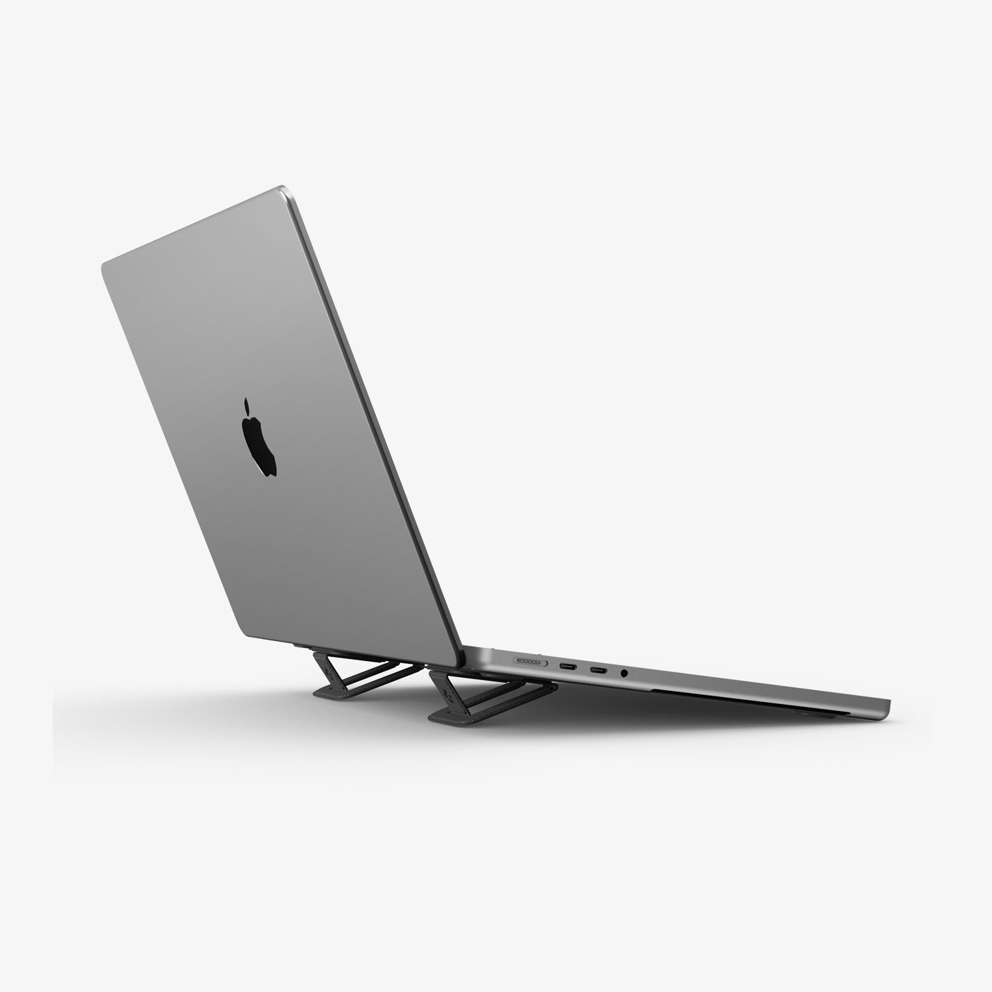 AMP10402 - Slim Fold Laptop Stand | LD201-S2 showing a laptop propped up by stand