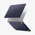 ACS11268 - MacBook Air 13-inch Nano Pop Blueberry Navy showing a protective laptop case with separate top and bottom covers and precise cutouts
