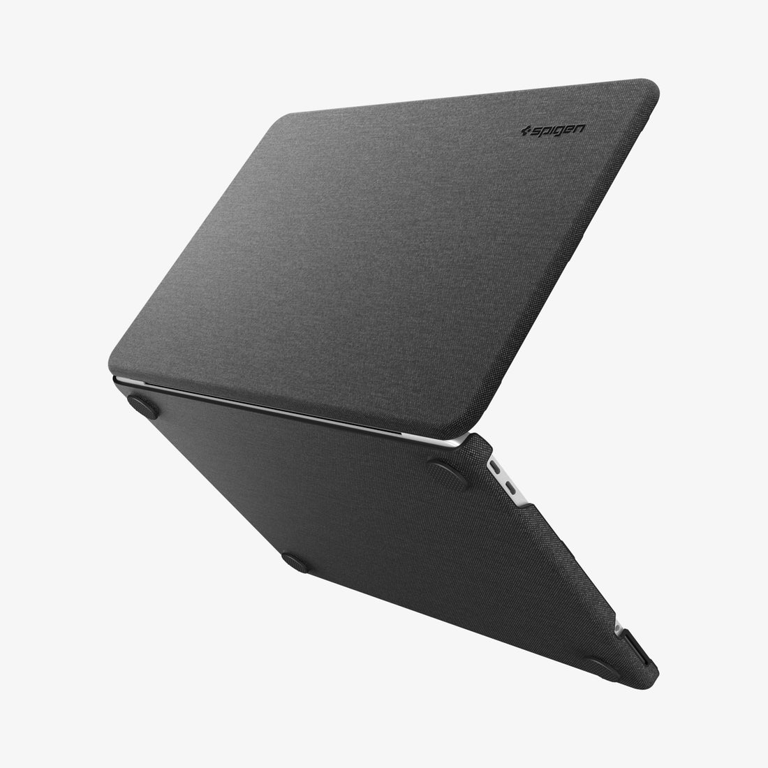 ACS11541 - MacBook Neo 13-inch Urban Fit in Black showing angled back view of Urban Fit case, opened at hinge