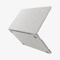 ACS11542 - MacBook Neo 13-inch Urban Fit in Heather Gray showing angled back view of Urban Fit case, opened at hinge
