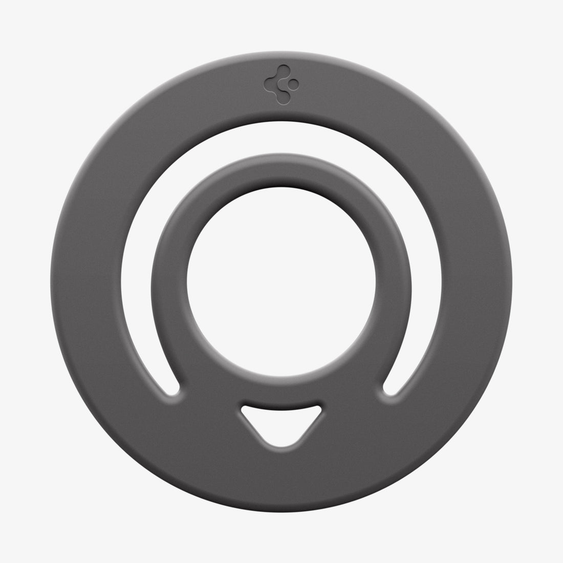 AMP10195 - O-Mag Dual pop (MagFit) | OM105 in Marble Gray showing the back of the device with the case, magring attached