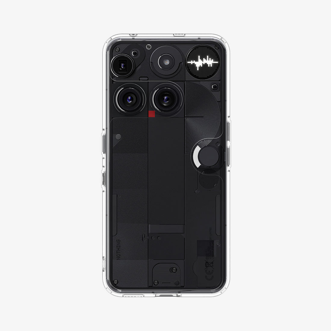 ACS08567 - Nothing Phone (3) Case Ultra Hybrid in Crystal Clear showing the back