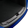 ACP09759 - Tesla Model Y Juniper Trunk Sill Guard | TG100-YJ in black showing a close-up of the installed rear trunk edge protector with a textured, impact-resistant surface for added scratch protection.