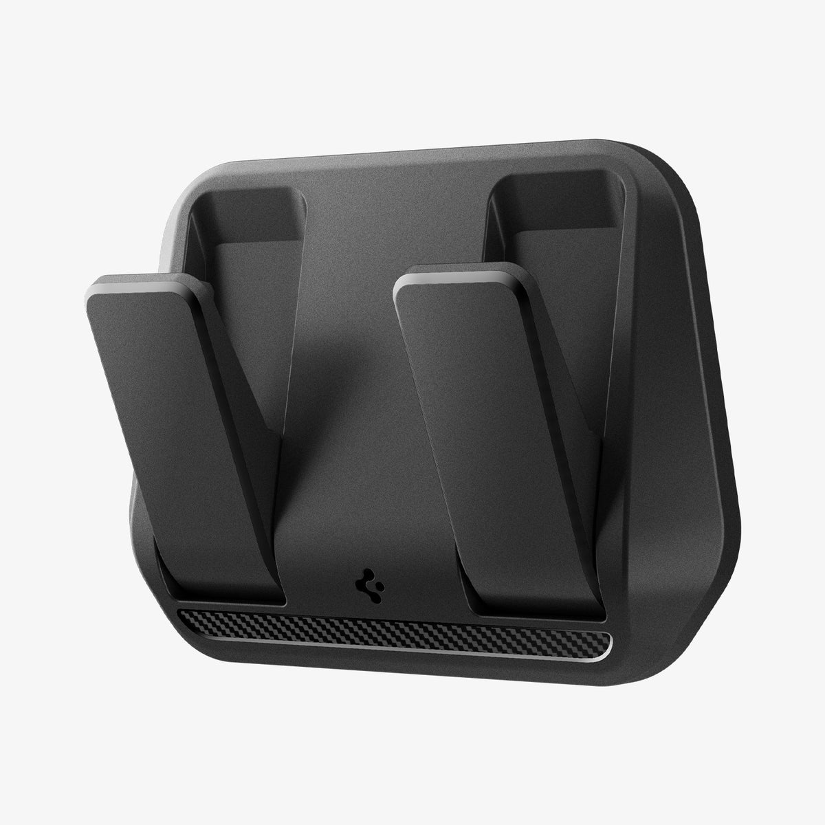 ACP11563 - Model Y Premium (2025+) in Black showing a sleek dual-slot center console organizer with angled compartments for secure storage of small items.