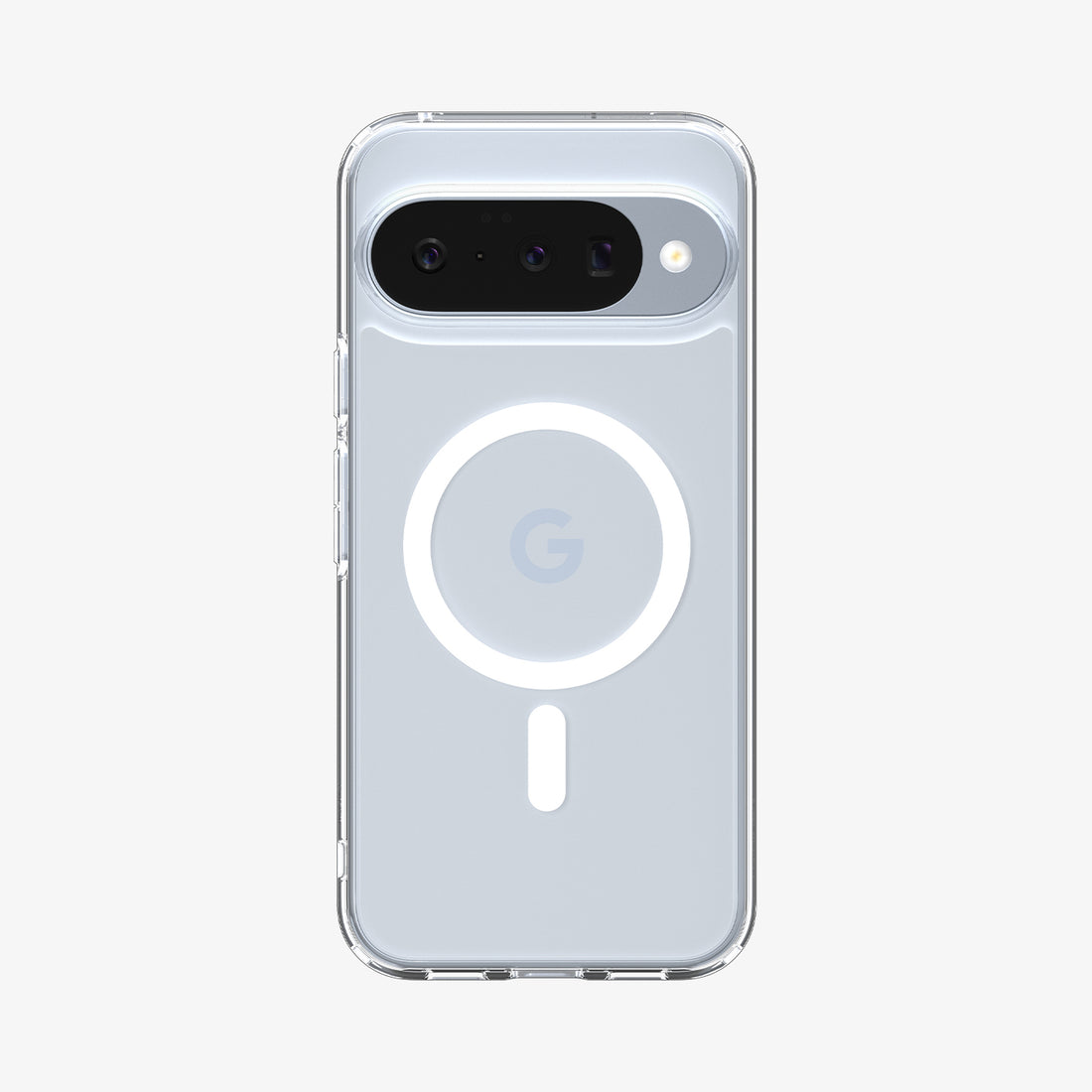 ACS09702 - Pixel 10 / Pixel 10 Pro Case Ultra Hybrid Metal Ring (MagFit) in crystal clear showing the back