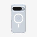 ACS09702 - Pixel 10 / Pixel 10 Pro Case Ultra Hybrid Metal Ring (MagFit) in crystal clear showing the back
