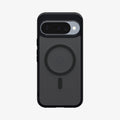 ACS09703 - Pixel 10 / Pixel 10 Pro Case Ultra Hybrid Metal Ring (MagFit) in frost black showing the back