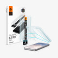 AGL11810 - Galaxy S26 FE GLAS.tR EZ Fit Pro showing GLAS.tR EZ Fit Pro screen protector, installation tray, smartphone, and product packaging