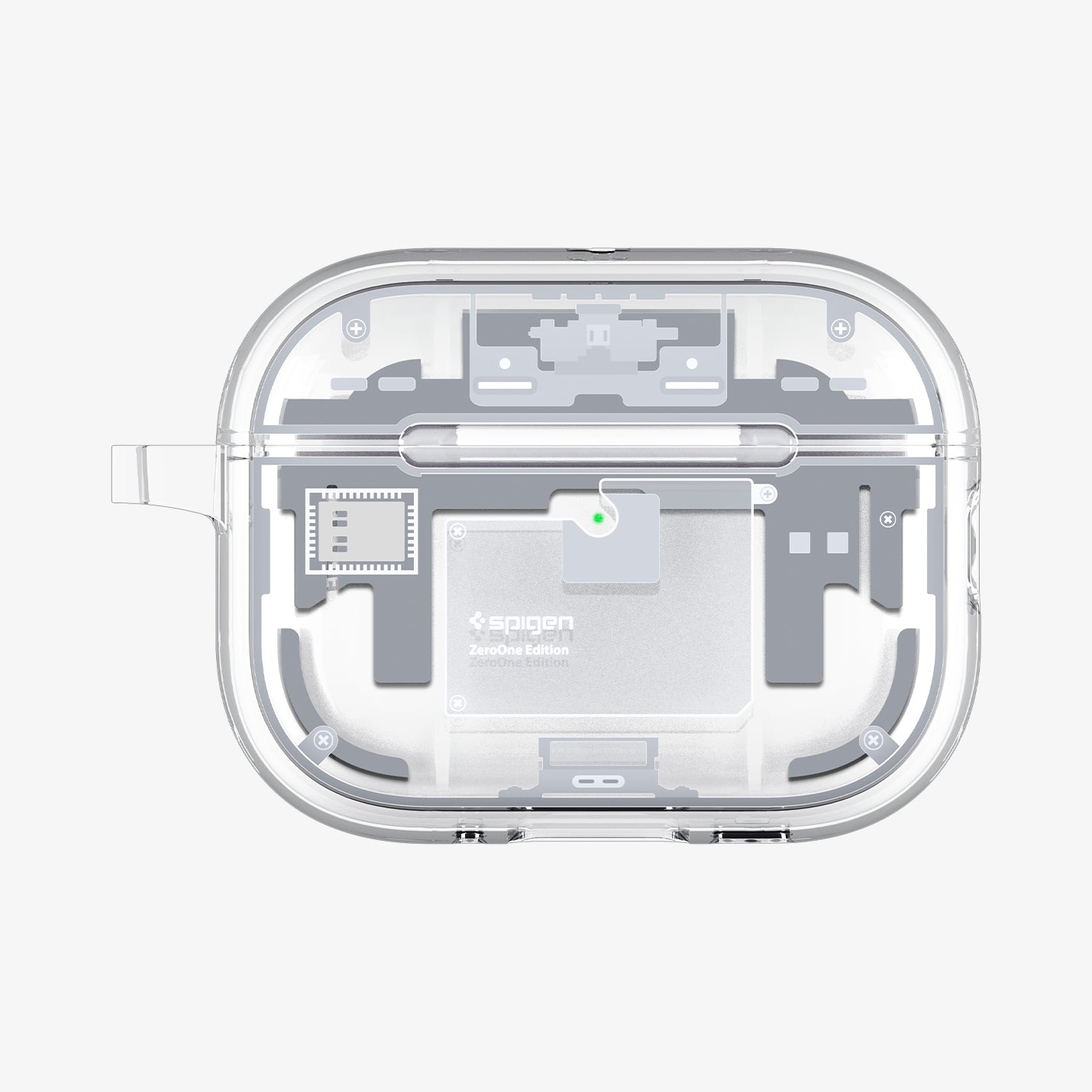 ACS10018 - AirPods Pro 3 Series Ultra Hybrid Zero One (MagFit) in Zero One White showing the front