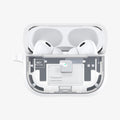 ACS07423 - AirPods Pro 2 Ultra Hybrid Zero One (MagFit) in Zero One White showing the front with the top open and airpods inside