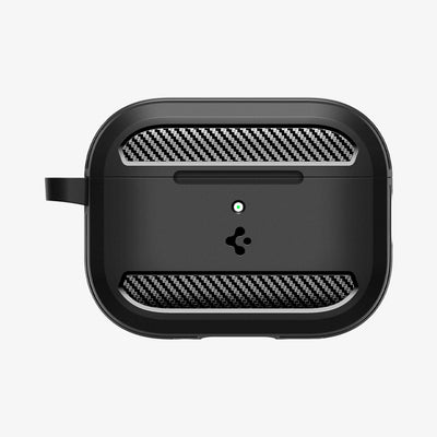ACS09822 - AirPods Pro 3 Rugged Armor in Matte Black showing the front