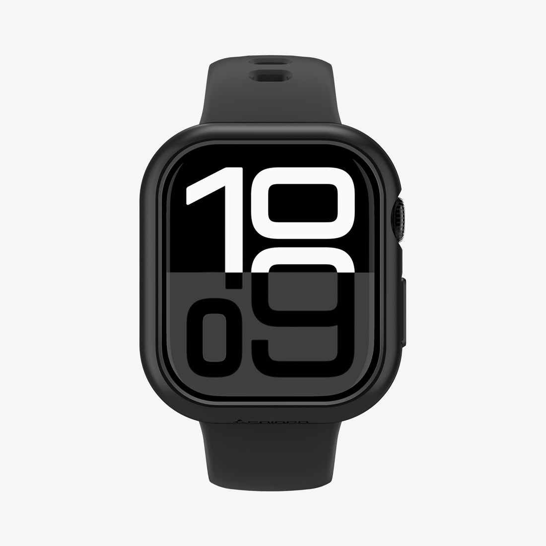ACS08601 - Apple Watch 10 (46mm) Case Thin Fit in Black showing the front and partial sides