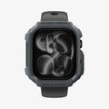ACS11887 - Apple Watch Series 12 (46mm) Case Rugged Armor in Dark Gray showing a front view of the rugged protective case with raised edges and reinforced corner coverage