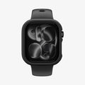 ACS11890 - Apple Watch Series 12(46mm) Case Thin Fit in Black showing a front view of the slim protective case with a form fitted profile