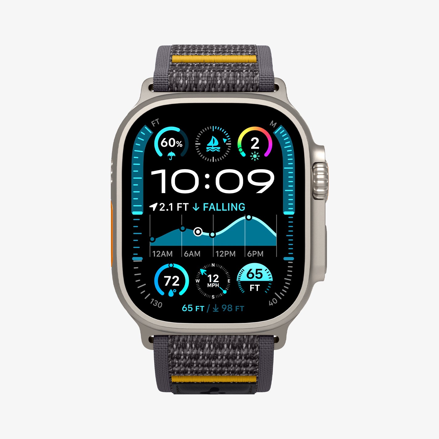 AMP09034 - Apple Watch 10 (46mm) Athlex Air in Active Gray showing the front